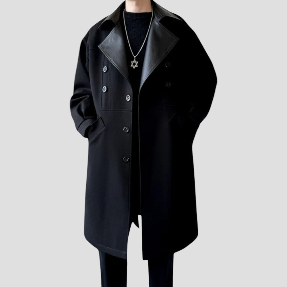 Men’s Coat with Contrast Collar