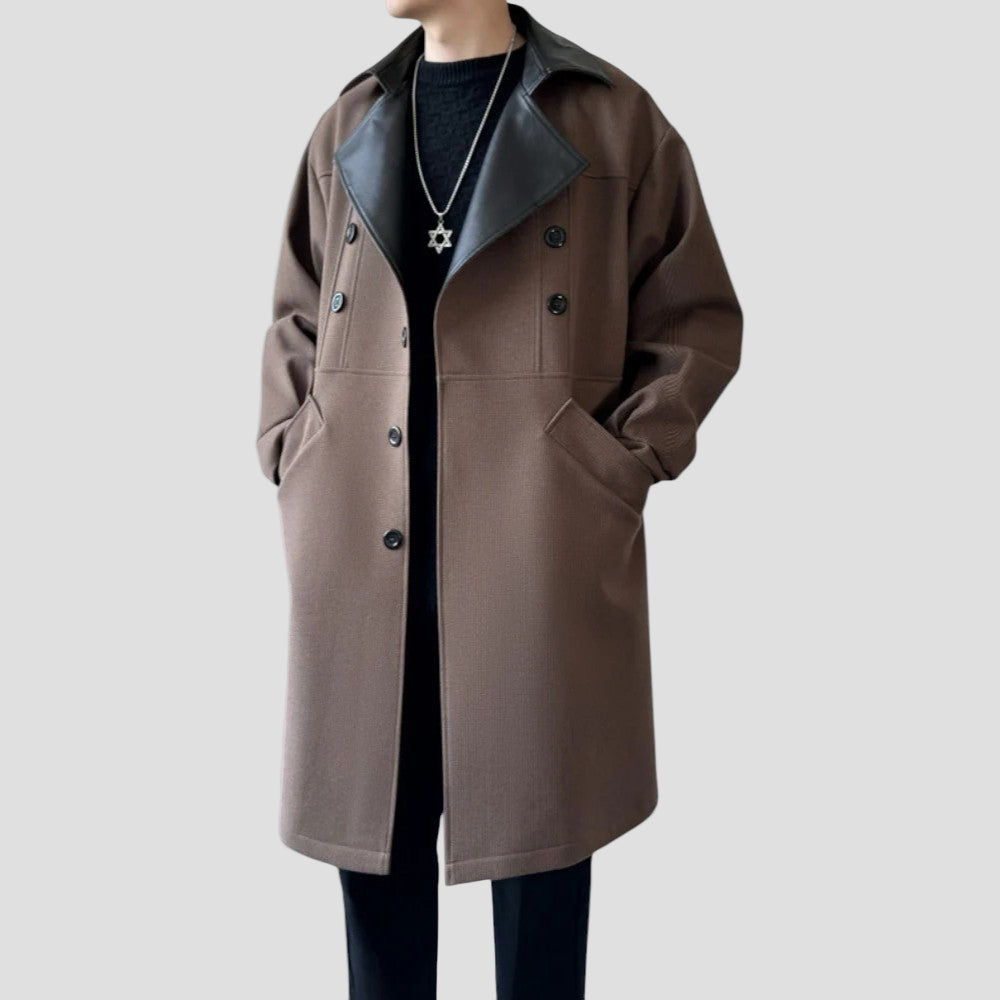 Men’s Coat with Contrast Collar