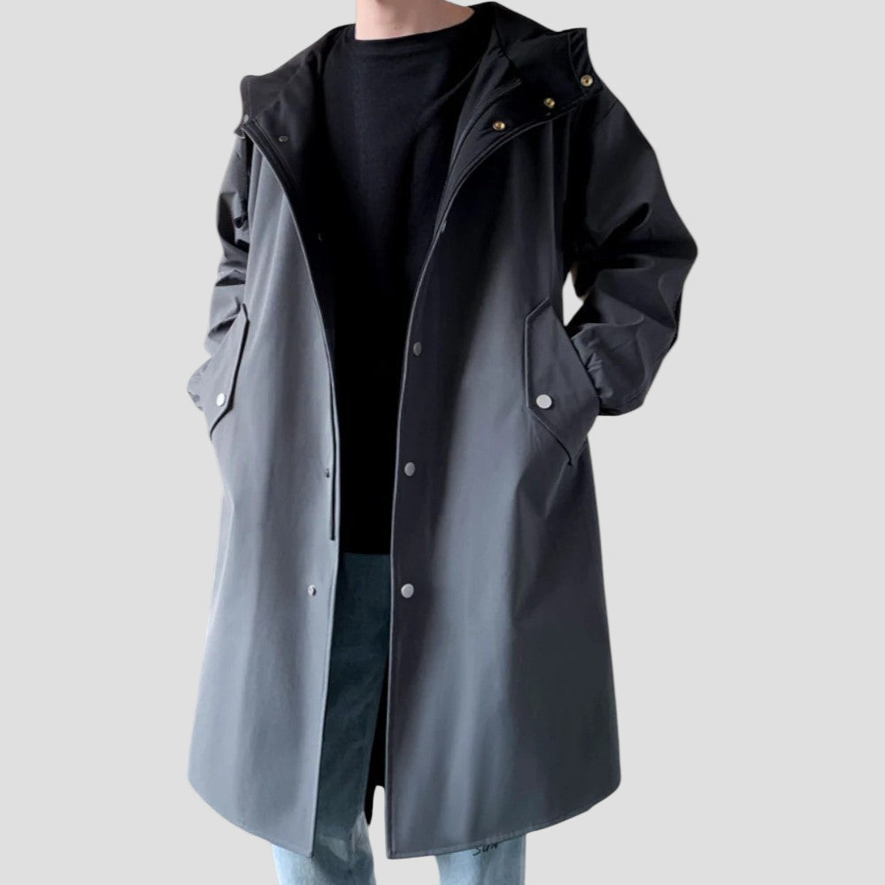 Two-Tone Long Men’s Coat