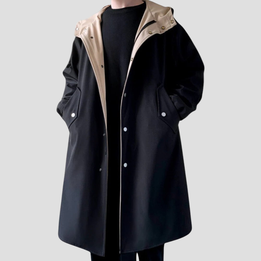 Two-Tone Long Men’s Coat