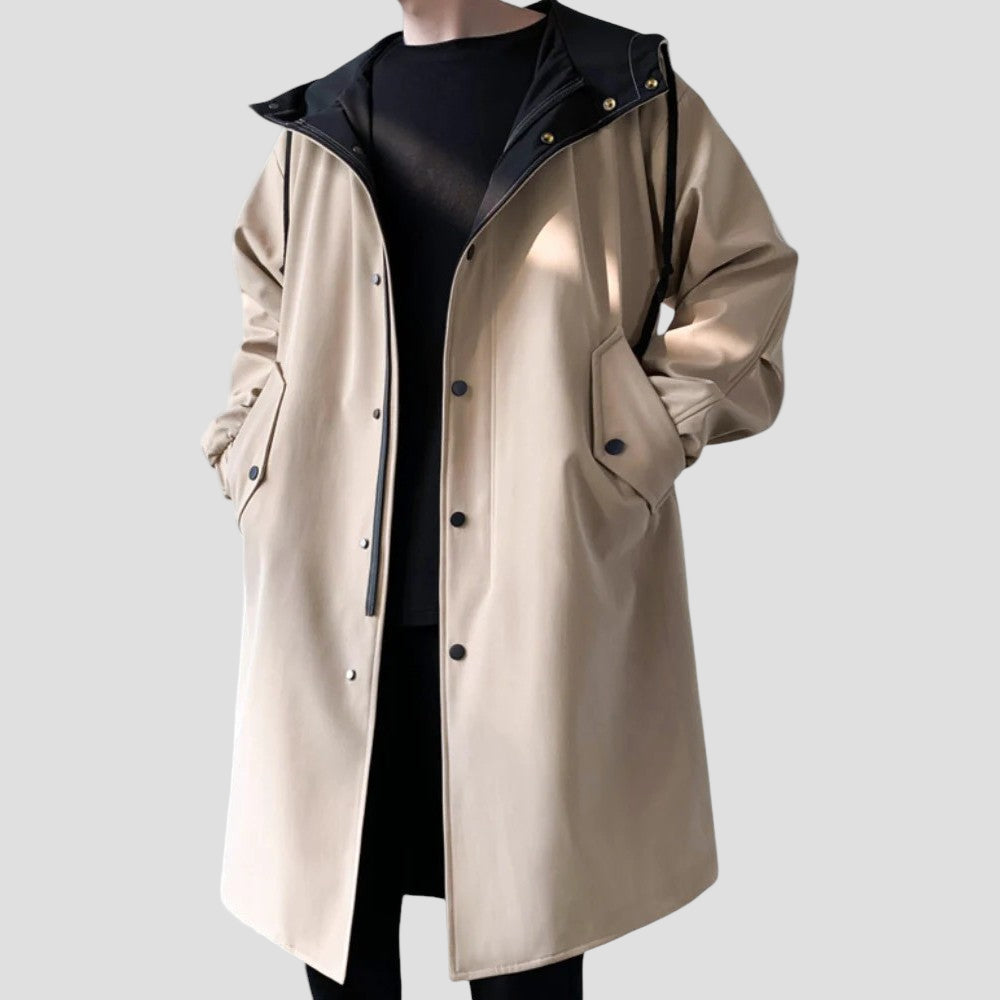 Two-Tone Long Men’s Coat