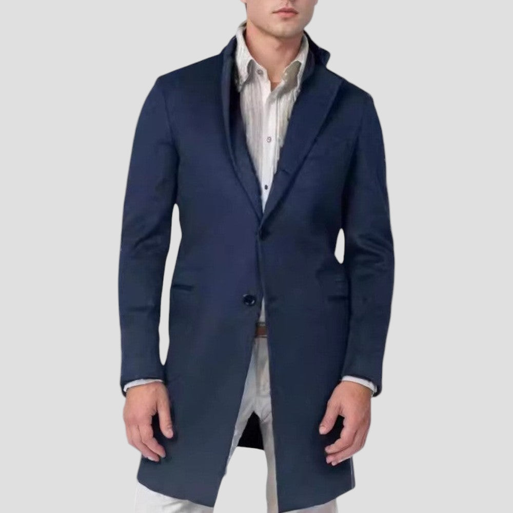Slim-Fit Men’s Wool Coat