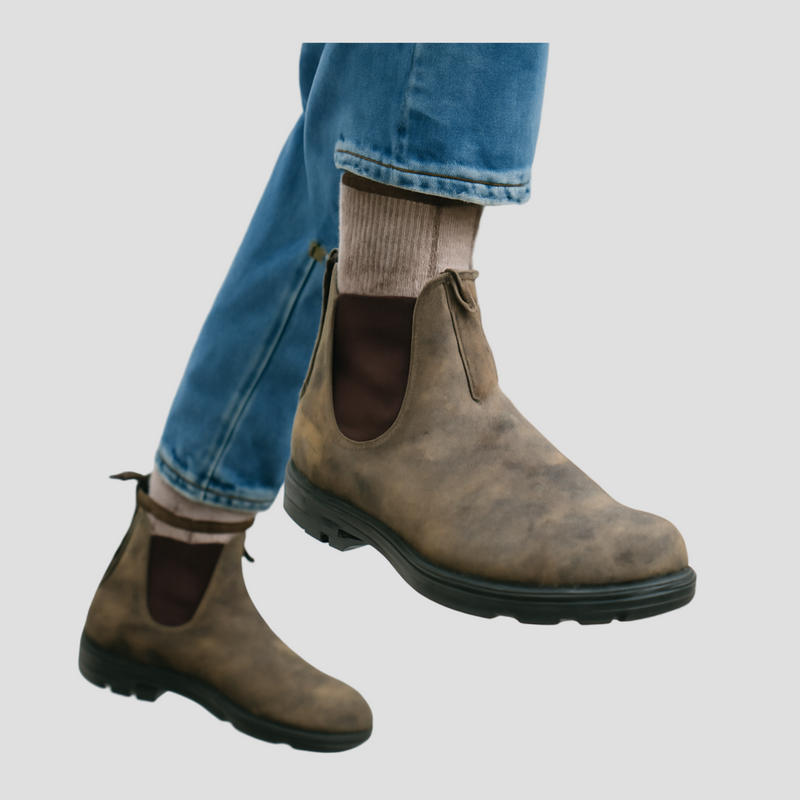 Men’s Leather Chelsea Boots with Heel Loop