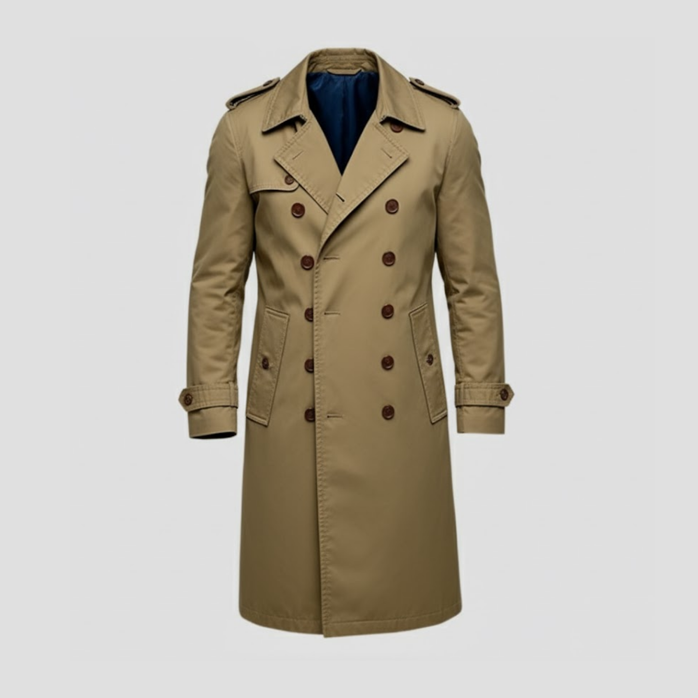 Double-Breasted Cotton Men’s Coat
