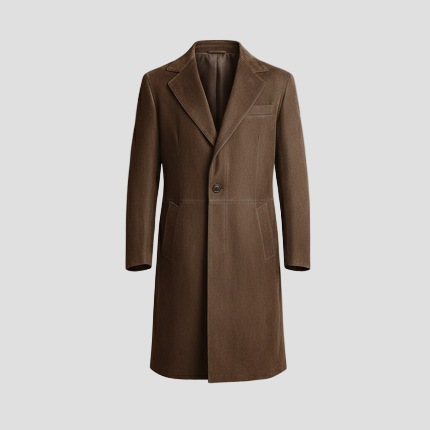 Vintage Mid-Length Suede Coat