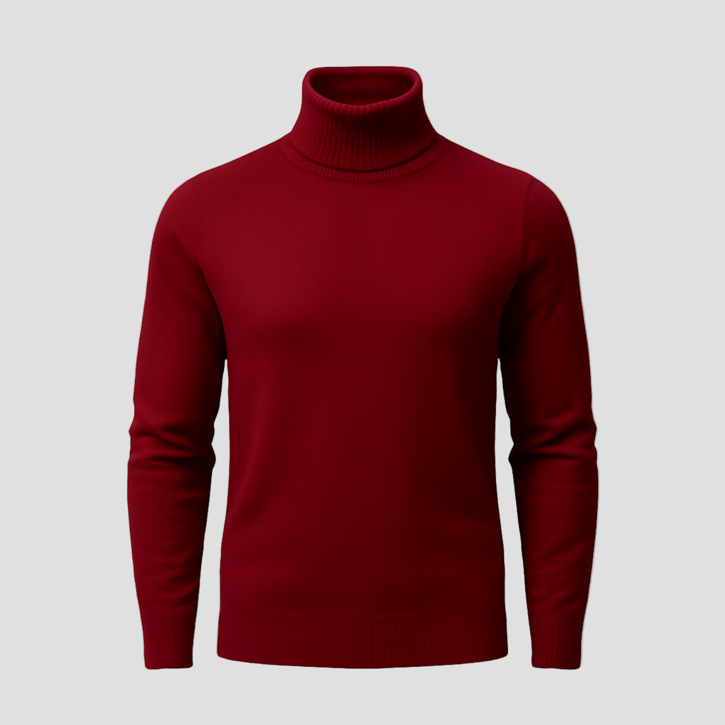 Solid-Colour Men’s Turtleneck Sweater