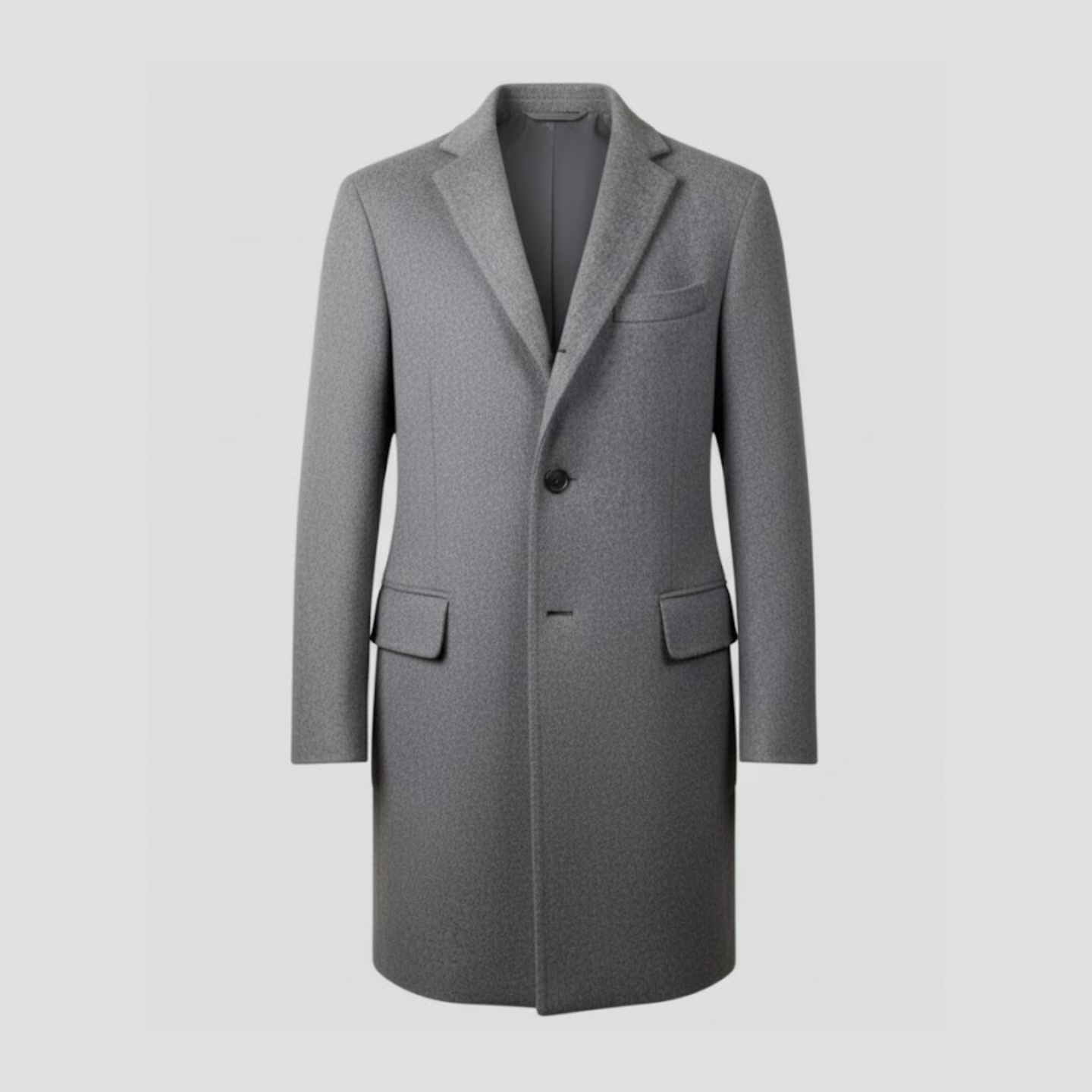 Slim-Fit Men’s Wool Coat
