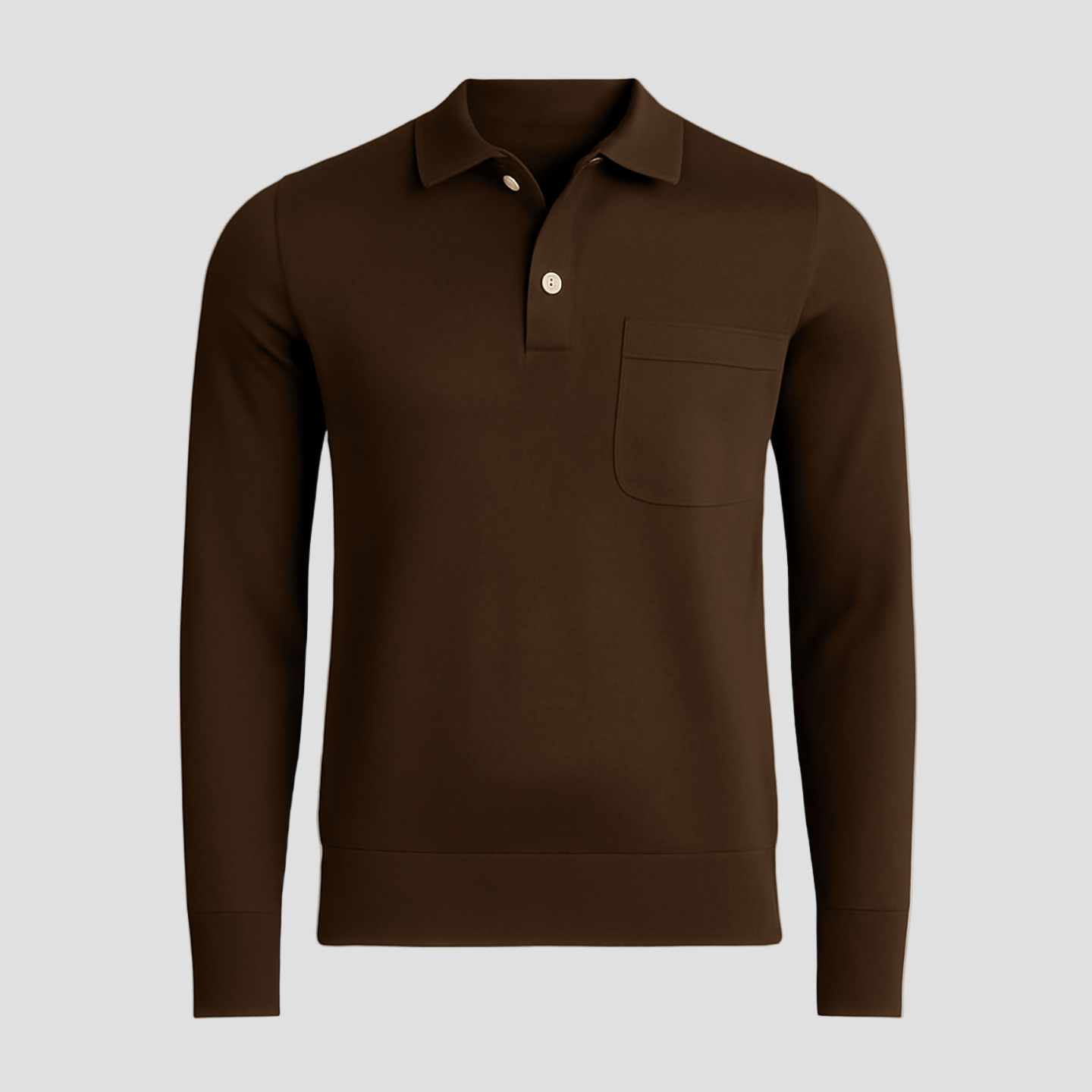 Men's Elegant Wool Polo Sweater