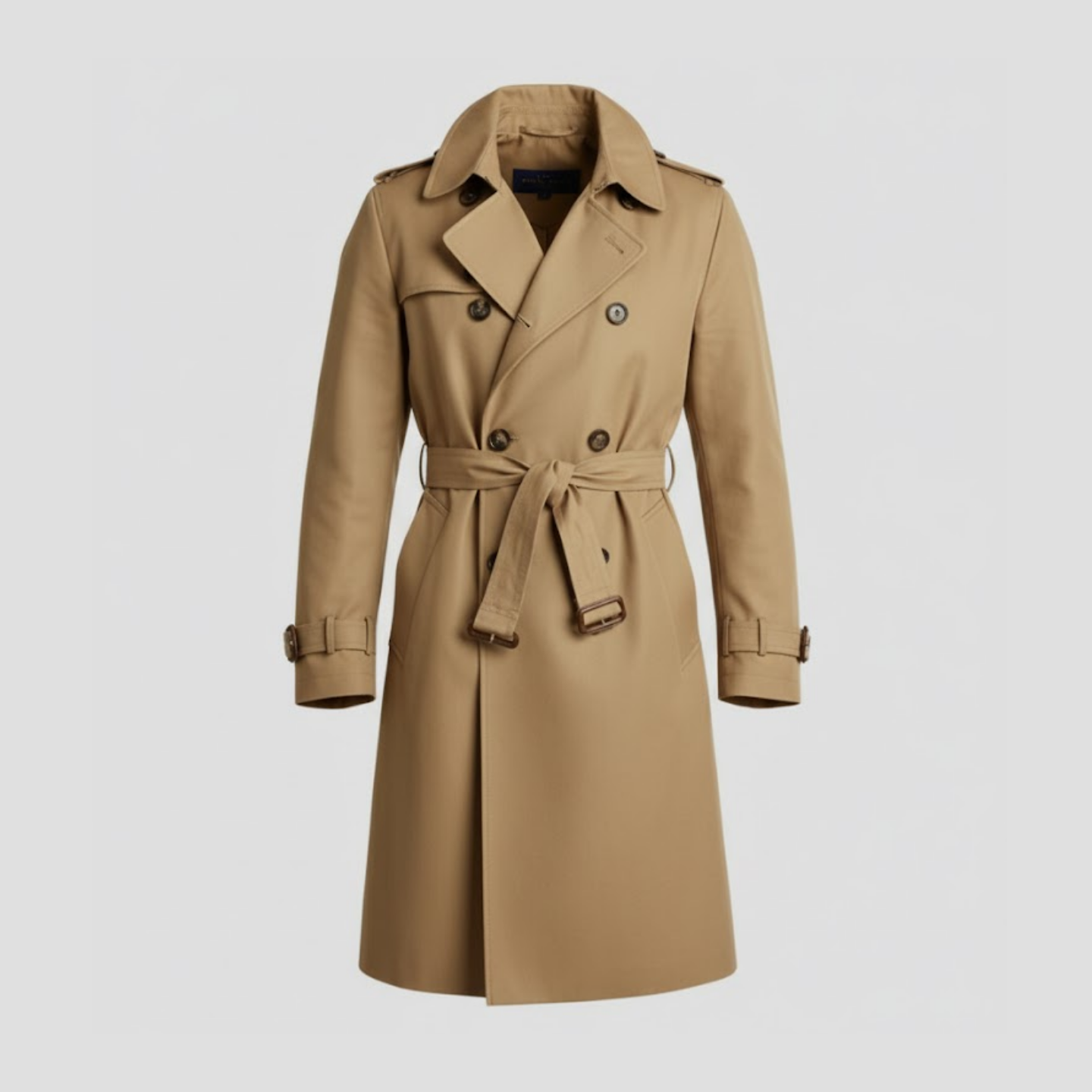 Classic Twill Cotton Men’s Trench Coat
