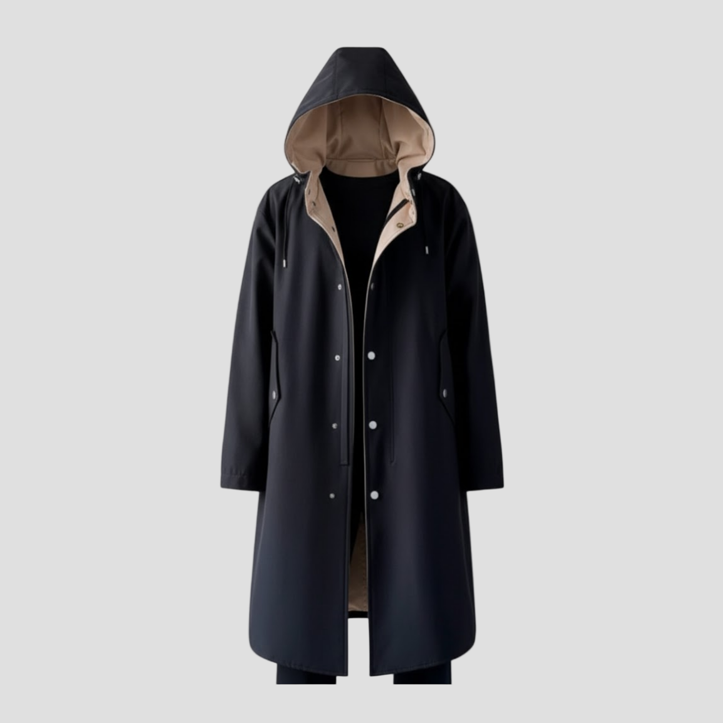 Two-Tone Long Men’s Coat