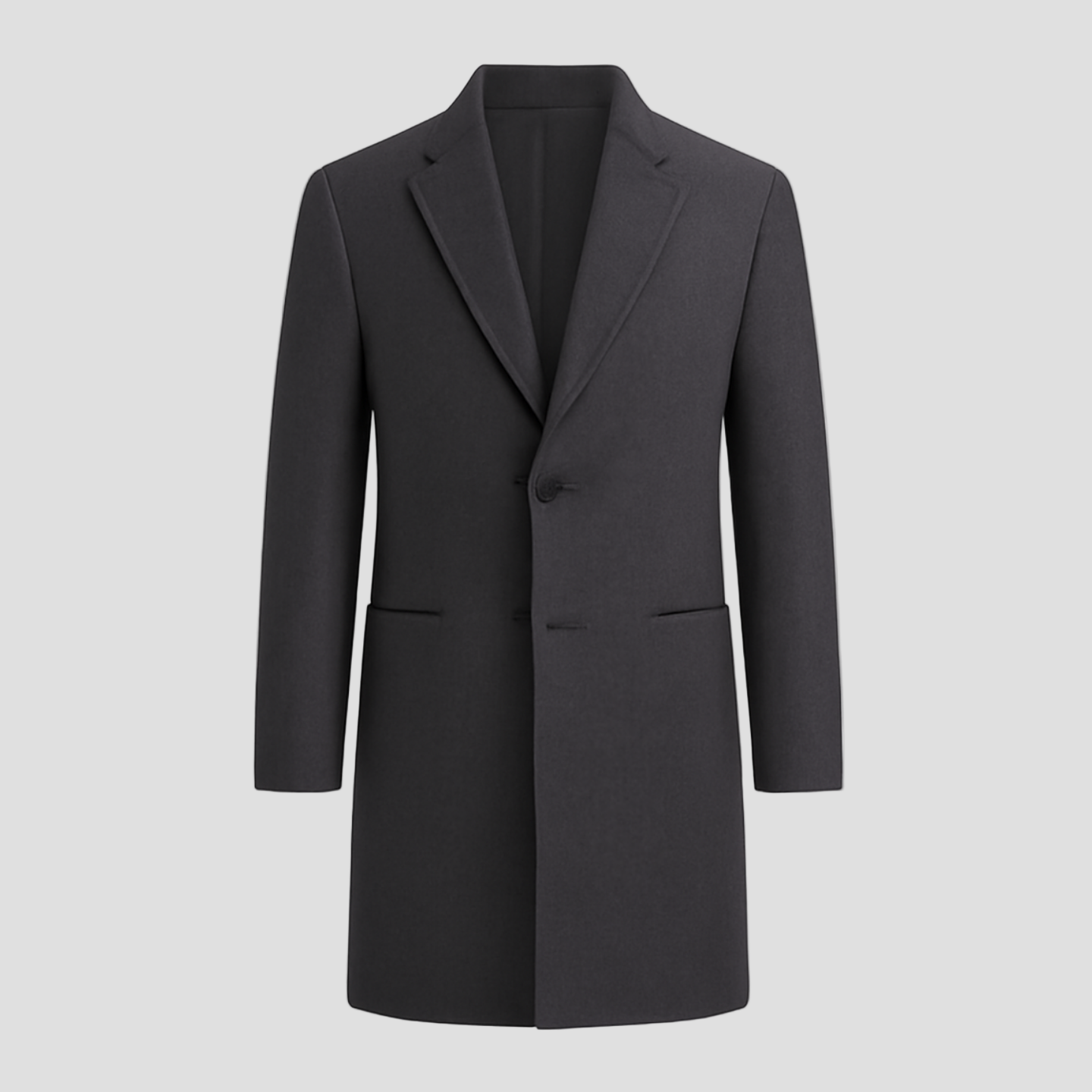 Elegant Slim-Fit Wool Men’s Coat