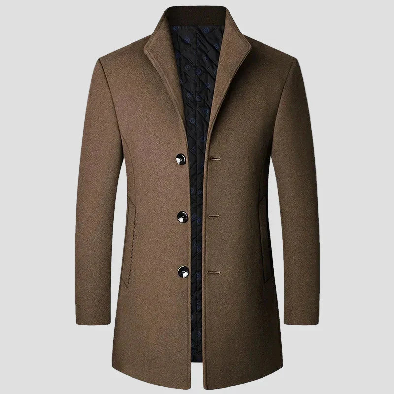 Quilted Single-Breasted Coat