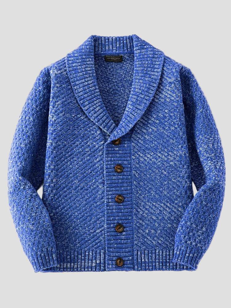 Retro Knitted Sweater with Decorative Detail