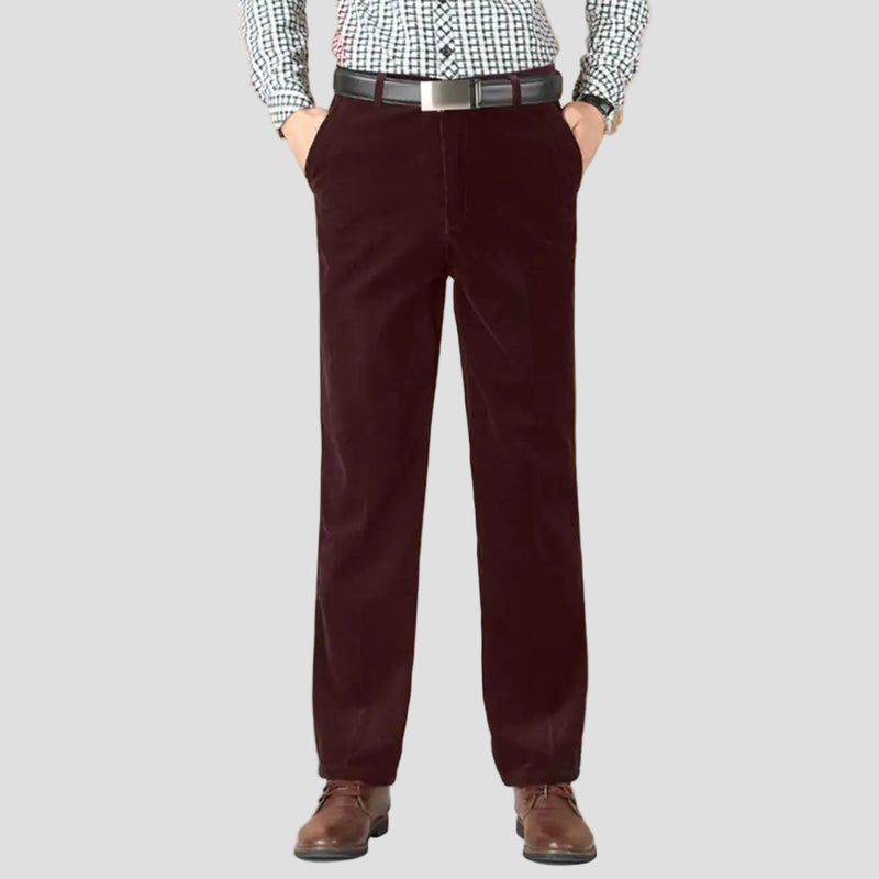 Men’s Slim Corduroy Trousers – Soft Textured Design
