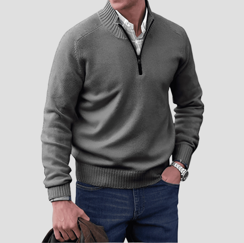 Elegant Men’s Cotton Sweater