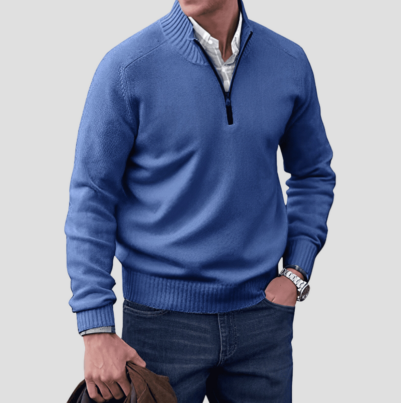 Elegant Men’s Cotton Sweater