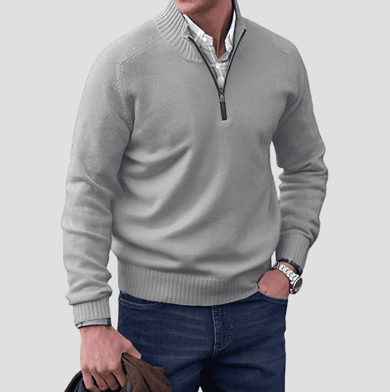 Elegant Men’s Cotton Sweater
