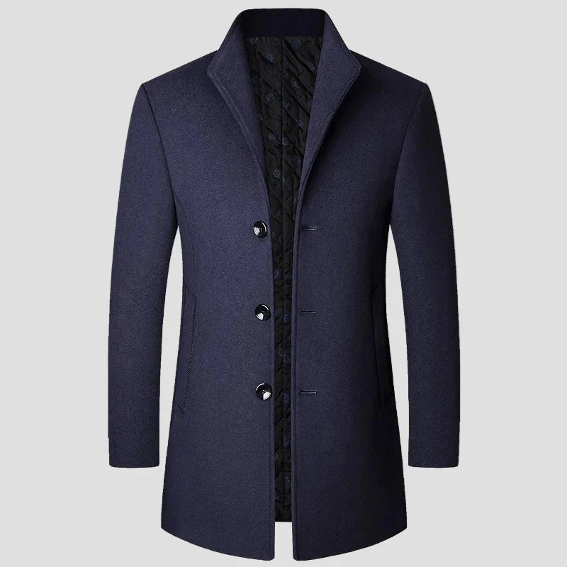 Quilted Single-Breasted Coat