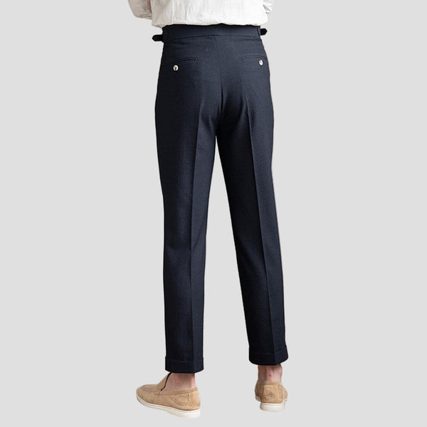 Men’s Tailored Pleated Trousers – Elegant Fit