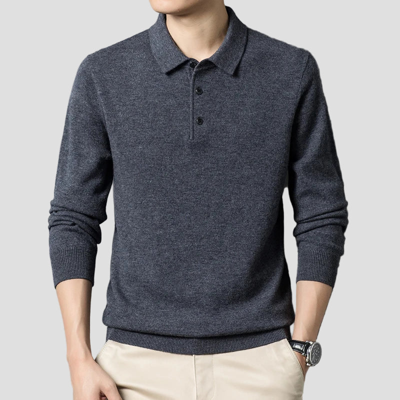High-Quality Men’s Polo Sweater