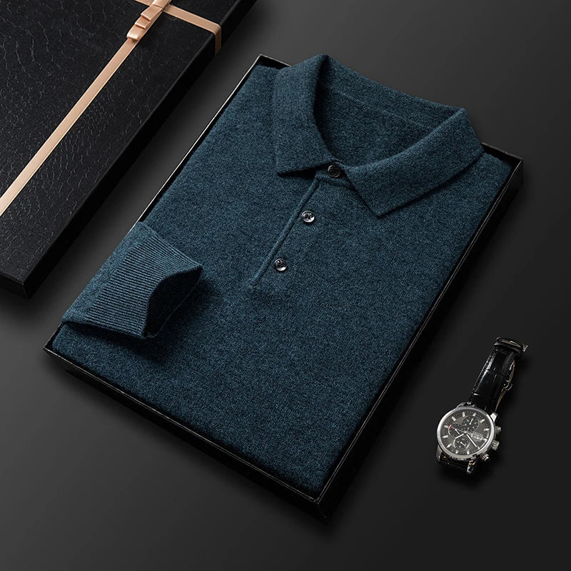High-Quality Men’s Polo Sweater