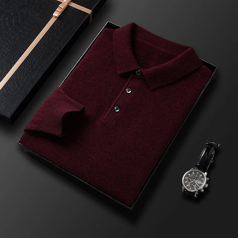 High-Quality Men’s Polo Sweater