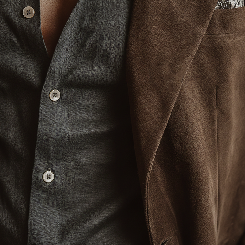 Vintage Mid-Length Suede Coat