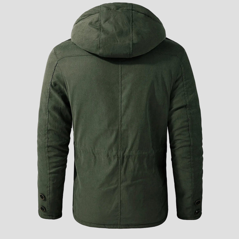 Men’s Weather-Resistant Winter Jacket with Pockets