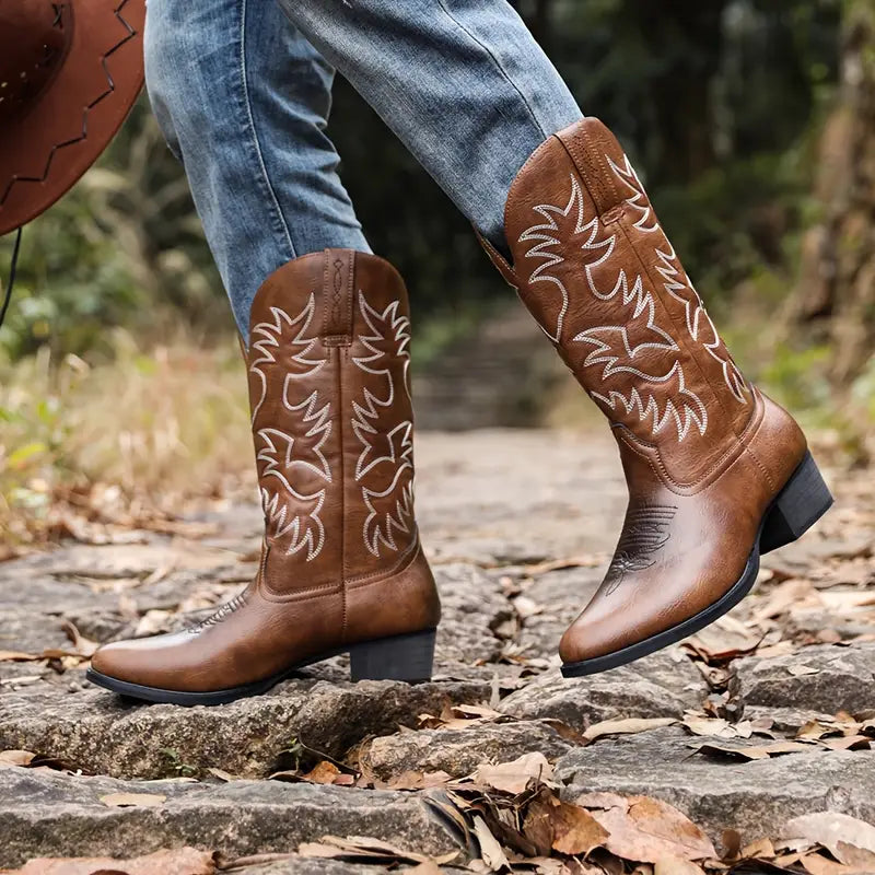 Men’s Leather Western Cowboy Boots