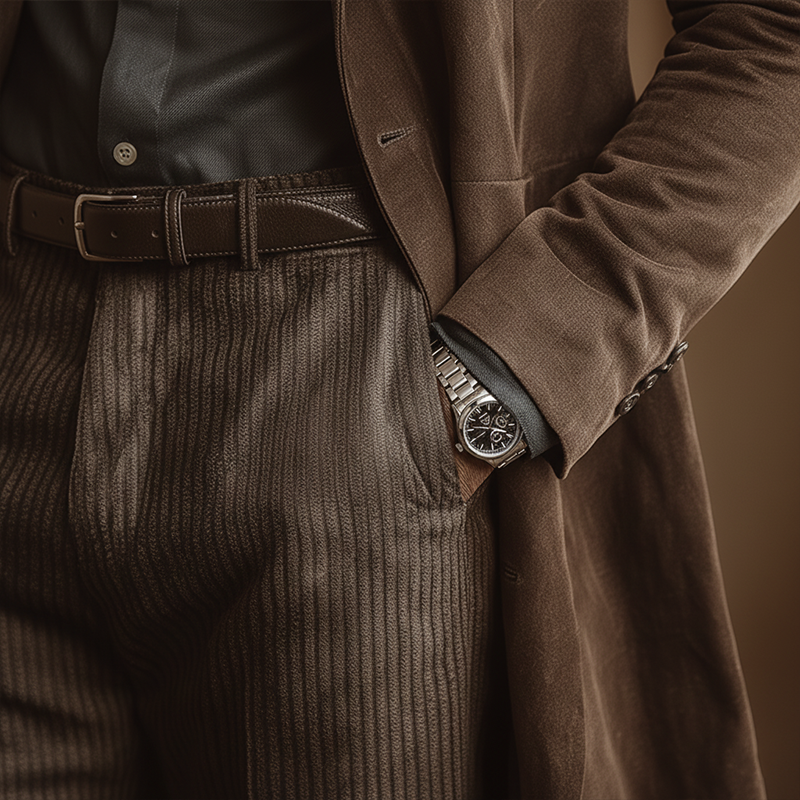 Vintage Mid-Length Suede Coat