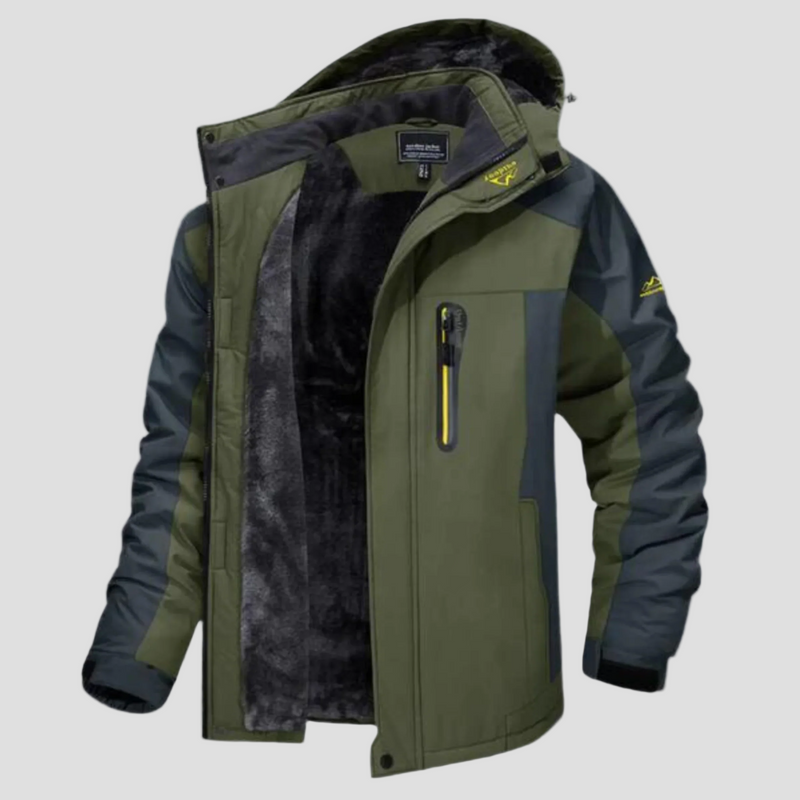 Men’s Waterproof Winter Jacket with Fleece Lining