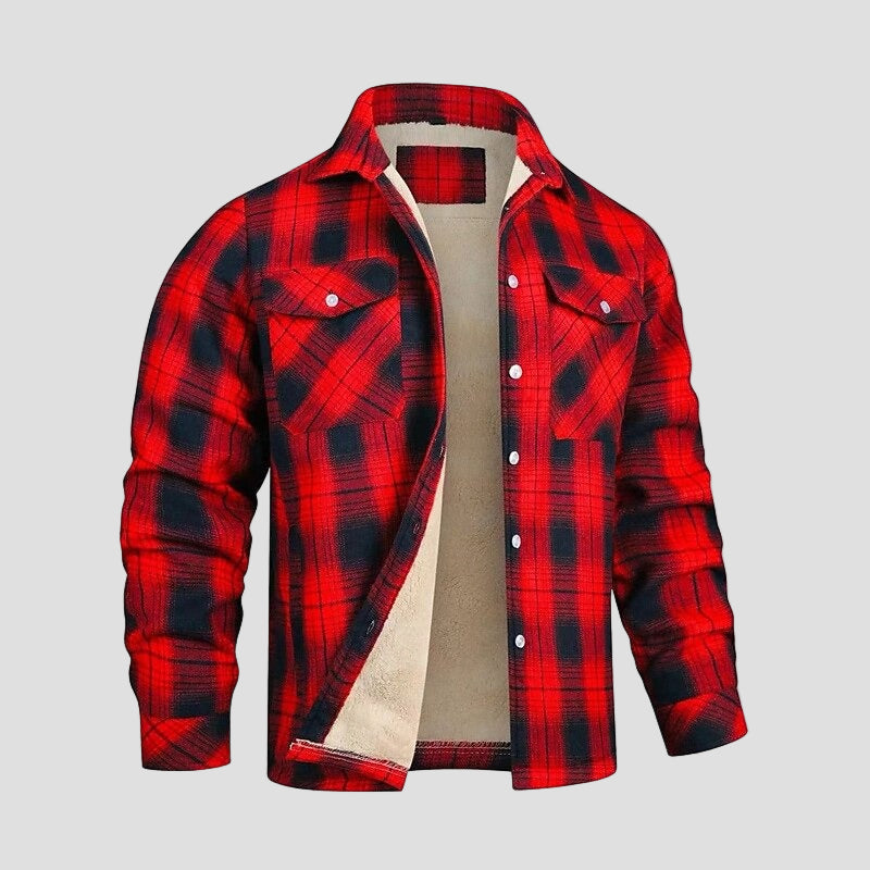 Plaid Flannel Shirt Jacket
