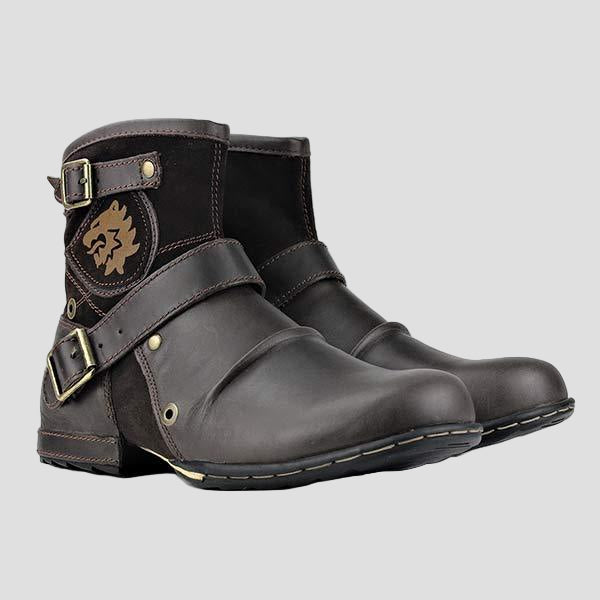 Men’s Zip-Up Leather Boots