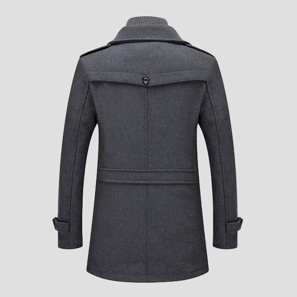 Retro Wool Coat with Double Collar