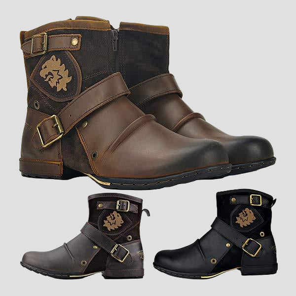 Men’s Zip-Up Leather Boots
