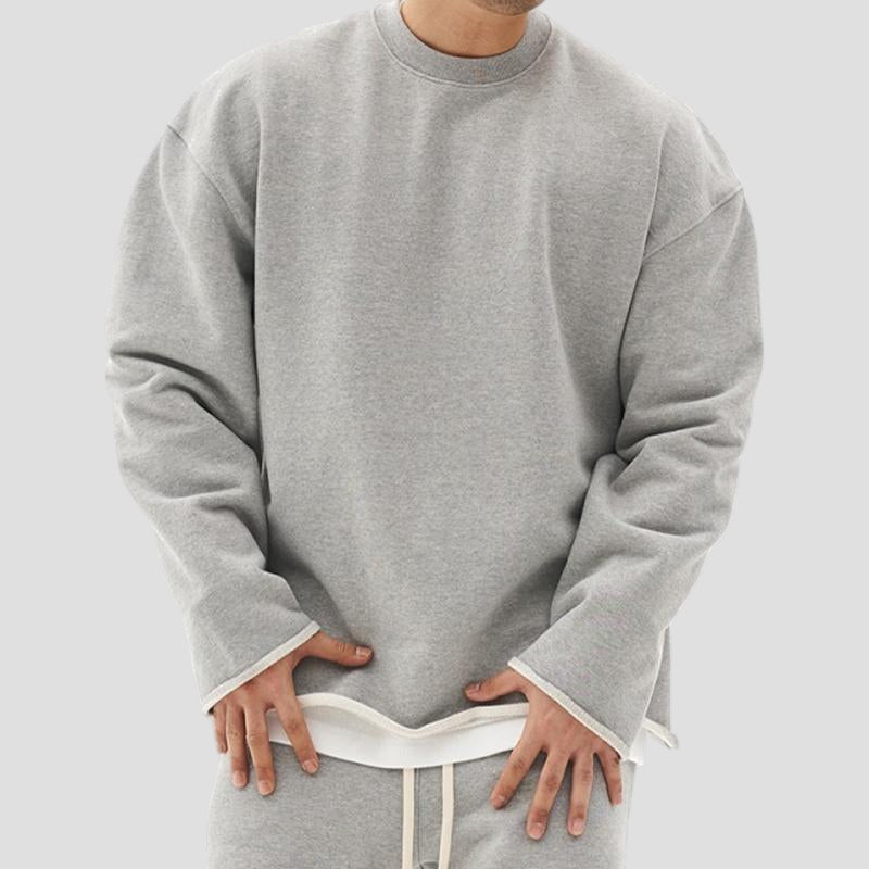 Solid-Colour Men’s Loose-Fit Sweatshirt