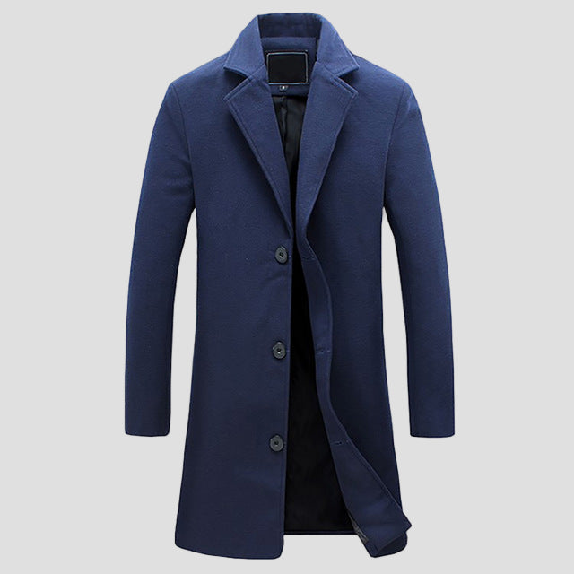 Men’s Coat with Collar and Straight Closure