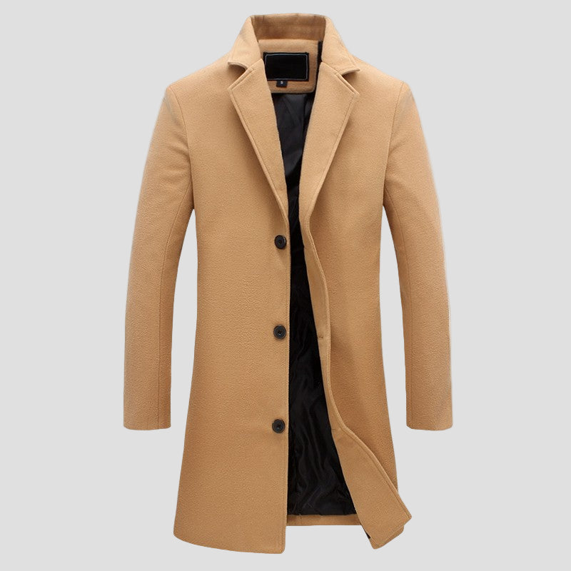 Men’s Coat with Collar and Straight Closure