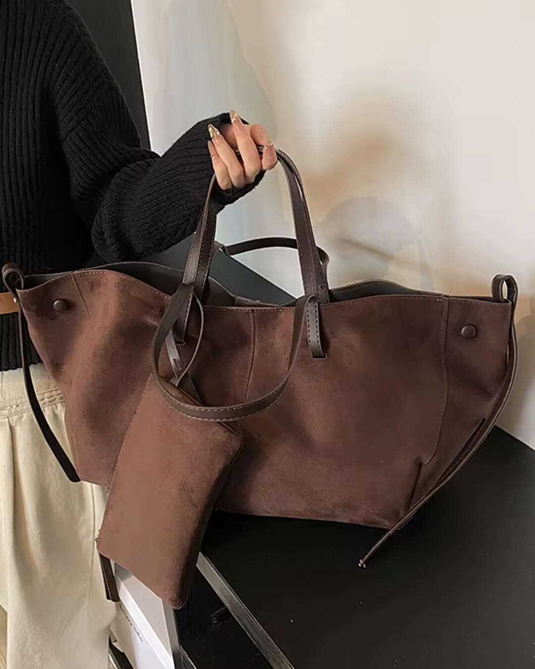 Adriana Suede Tote Bag