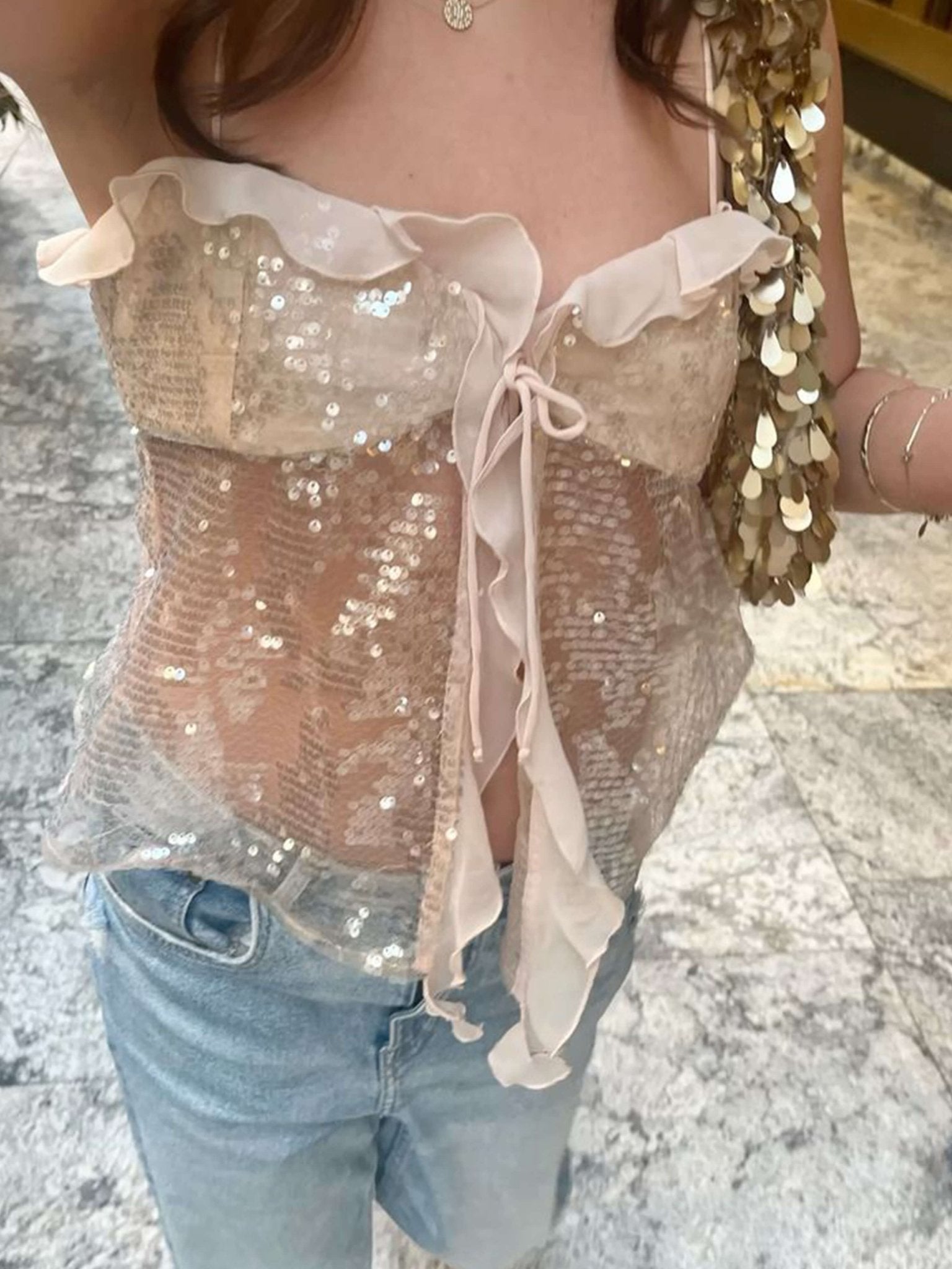 Melody Sequin Top