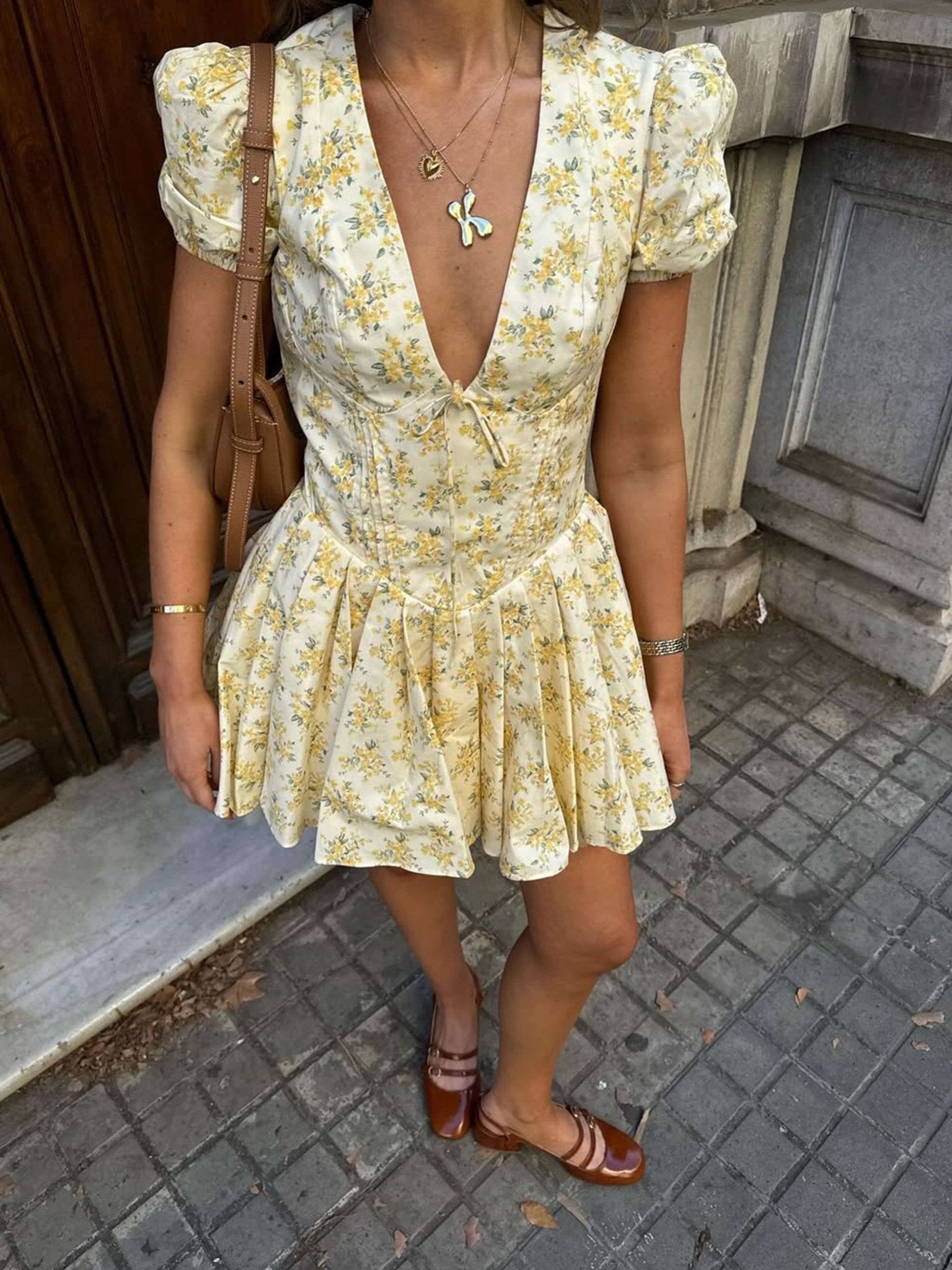 Nancy Flower Mini Dress