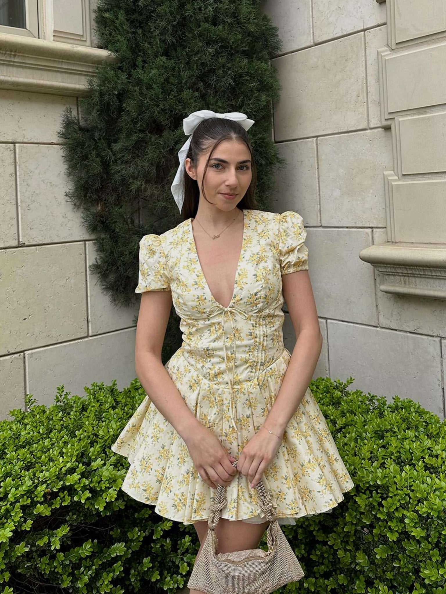 Nancy Flower Mini Dress