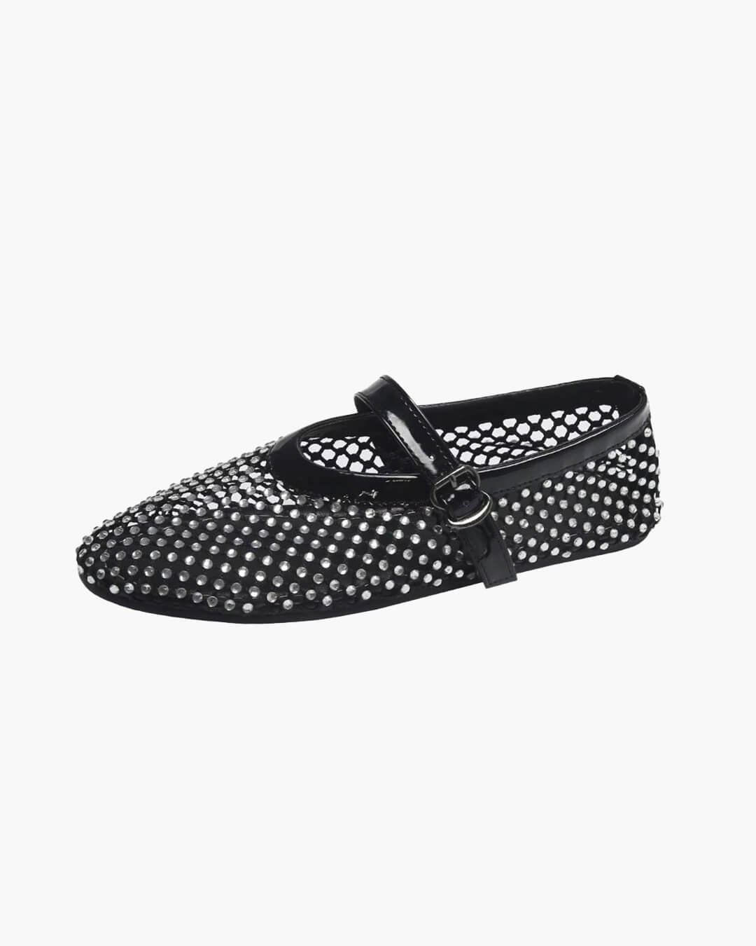Nora Rhinestone Mesh Ballerina Shoes