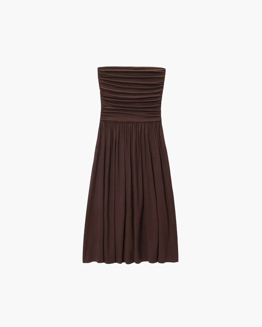 Nora Summer Dress Spliced Tube Top Slim Pleated Design