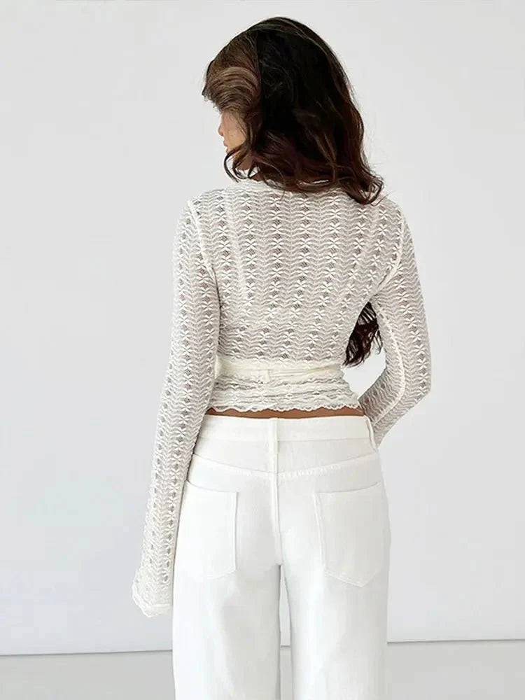 Betty Long Sleeve Lace T-Shirt