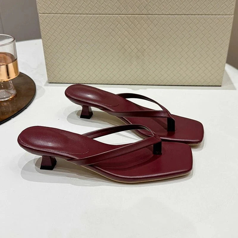 Talia Leather Kitten Heels