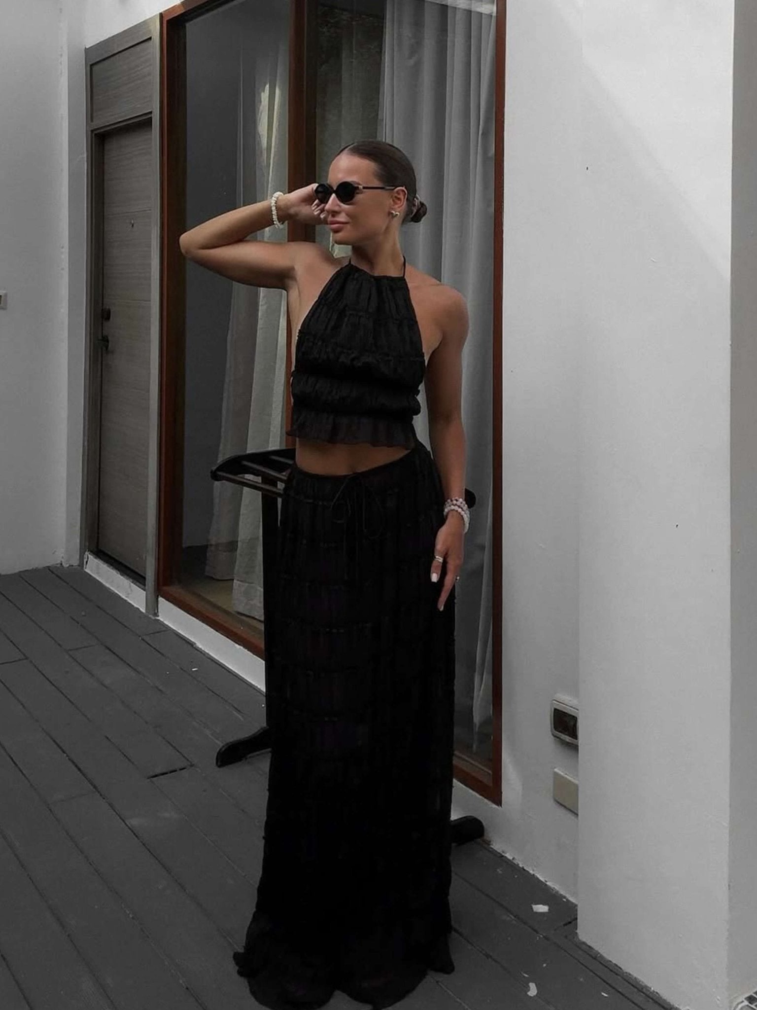 Valerie two-piece set with frill details